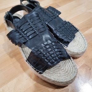 Rebecca Minkoff Espadrille Sandals Black sz 10